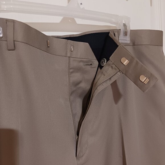 Claiborne Men's flat front dress slacks, Stone color,  Size 38" X 28" - Picture 6 of 11